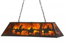 Meyda Black 147948 - 48"L Personalized Rockin' C Ranch Oblong Pendant