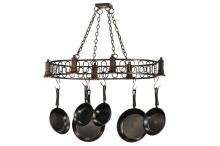 Meyda Black 148249 - 42.5"L Revival Deco Oblong Pot Rack