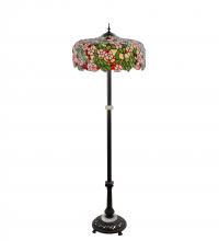 Meyda Black 148875 - 62" High Tiffany Cherry Blossom Floor Lamp