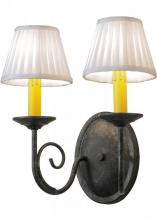 Meyda Black 149030 - 12" Wide Jenna 2 Light Wall Sconce