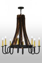 Meyda Black 149106 - 40"W Barrel Stave Madera 8 LT LED Chandelier