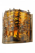 Meyda Black 149252 - 12" Wide Tall Pines Wall Sconce