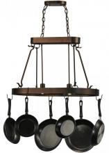 Meyda Black 149667 - 32" Long Harmony 2 Light Pot Rack