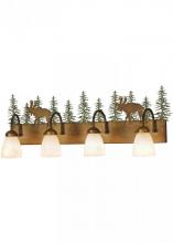 Meyda Black 150316 - 35"W Wandering Moose 4 LT Vanity Light