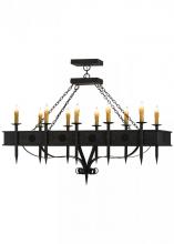 Meyda Black 151155 - 66"L Calandra 10 LT Oblong Chandelier