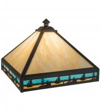 Meyda Black 15141 - 16" Square Sailboat Mission Shade