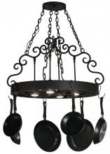 Meyda Black 151752 - 32"W Dior 4 LT Pot Rack