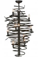 Meyda Black 152135 - 21"W Cyclone 9 LT Chandelier