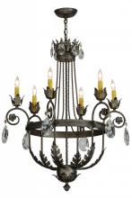 Meyda Black 152252 - 26"W Antonia 6 LT Chandelier