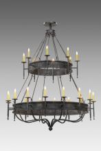 Meyda Black 153295 - 72" Wide Marta 24 Light Two Tier Chandelier