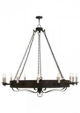 Meyda Black 153399 - 72"W Parnella 12 LT Chandelier