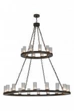 Meyda Black 153513 - 60" Wide Loxley 28 Light Two Tier Chandelier