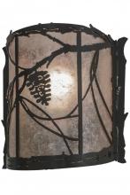 Meyda Black 153525 - 9"W Whispering Pines Wall Sconce