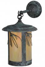 Meyda Black 153602 - 10"W Fulton Lone Pine Hanging Wall Sconce