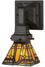 Meyda Black 153637 - 5"W Sierra Prairie Mission Wall Sconce