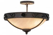 Meyda Black 153947 - 17"W Arabesque Semi-Flushmount