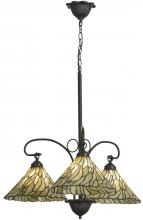 Meyda Black 153966 - 30"W Willow Jadestone 3 LT Chandelier