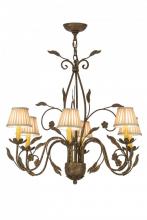 Meyda Black 154148 - 30"W Bordeaux 6 LT Chandelier