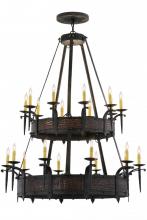 Meyda Black 154400 - 48" Wide Costello 20 Light Two Tier Chandelier