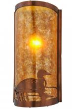 Meyda Black 154908 - 9"W Loon Right Wall Sconce