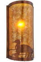 Meyda Black 154909 - 9"W Loon Left LED Wall Sconce