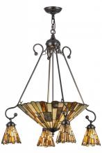 Meyda Black 156009 - 30"W Delta Jadestone 5 LT Chandelier