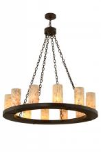 Meyda Black 156030 - 42" Wide Loxley Jadestone 12 Light Chandelier