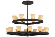 Meyda Black 156086 - 75"W Loxley Piedmont 20 LT Two Tier Chandelier