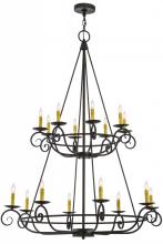 Meyda Black 156129 - 45"W Estrella 16 LT Two Tier Chandelier