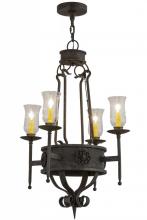 Meyda Black 156470 - 24" Wide Lorenzo 4 Light Chandelier