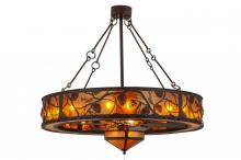 Meyda Black 156539 - 52"W Whispering Pines W/Fan Light Chandel-Air