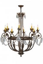 Meyda Black 156609 - 38" Wide Antonia 8 Light Chandelier