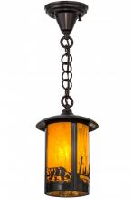 Meyda Black 156668 - 8"W Fulton Bear Creek Pendant