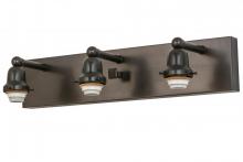 Meyda Black 156845 - 24"W Craftsman Brown on Brass 3 LT Vanity Hardware