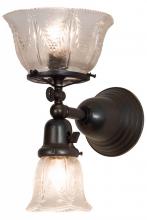 Meyda Black 157107 - 8" Wide Revival Gas & Electric 2 Light Wall Sconce