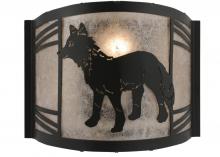 Meyda Black 157292 - 12"W Fox on the Loose Left Wall Sconce