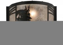 Meyda Black 157296 - 12"W Lynx on the Loose Left Wall Sconce