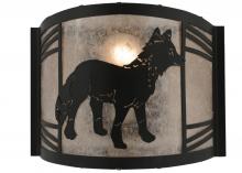 Meyda Black 157302 - 12"W Fox on the Loose Right Wall Sconce