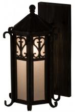 Meyda Black 157313 - 9"W Caprice Lantern Wall Sconce