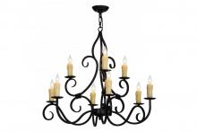 Meyda Black 157462 - 36" Wide Clayton 9 Light Chandelier