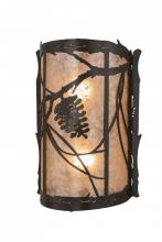 Meyda Black 157666 - 10"W Whispering Pines Wall Sconce