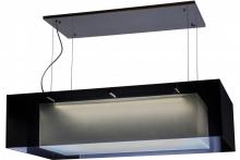 Meyda Black 157722 - 48" Long Quadrato Shadow Box LED Oblong Pendant