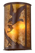 Meyda Black 157841 - 13"W Strike of the Eagle Wall Sconce