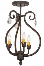 Meyda Black 157891 - 12" Wide Antonia 3 Light Chandelier