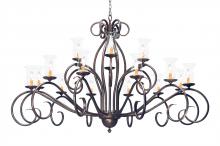 Meyda Black 157991 - 72" Wide Sienna 18 Light Two Tier Chandelier