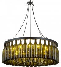 Meyda Black 158134 - 38"W Tuscan Vineyard Estate 36 Wine Bottle Chandelier