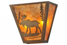 Meyda Black 158334 - 13" Wide Moose Creek Wall Sconce