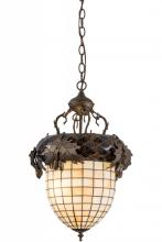 Meyda Black 158682 - 14"W Greenbriar Oak Inverted Pendant