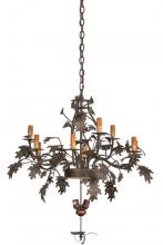 Meyda Black 158684 - 28"W Greenbriar Oak 9 Arm Chandelier Hardware