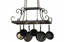 Meyda Black 158845 - 43" Long Caiden Pot Rack